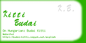 kitti budai business card
